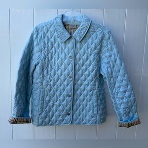 L.L. Bean Women's Beige and Blue Plaid Jacket